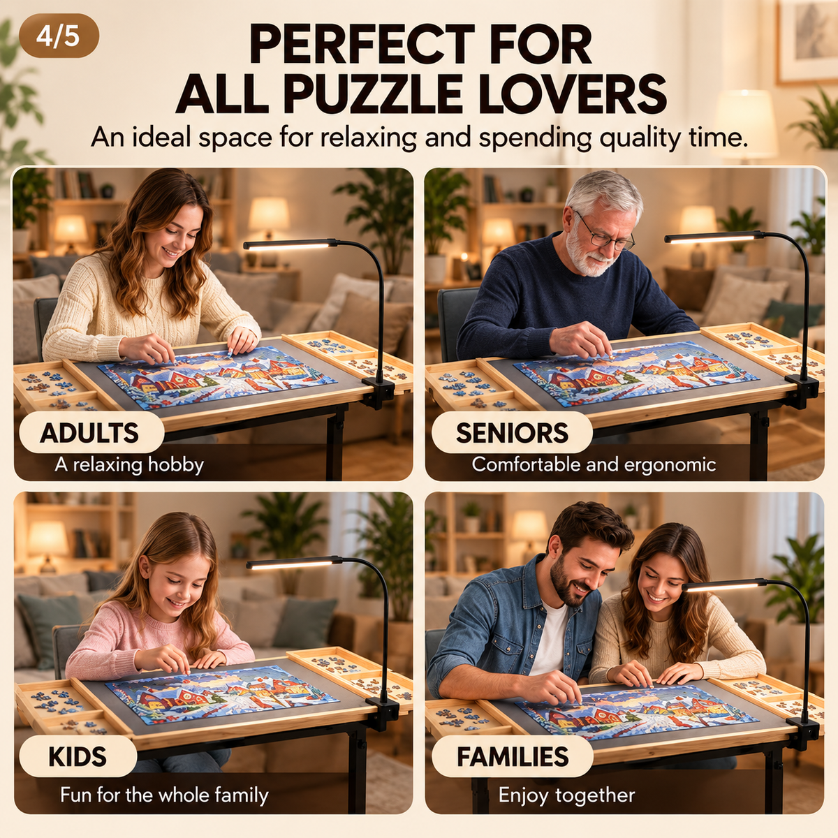 Puzzlec™ Rolling Puzzle Table